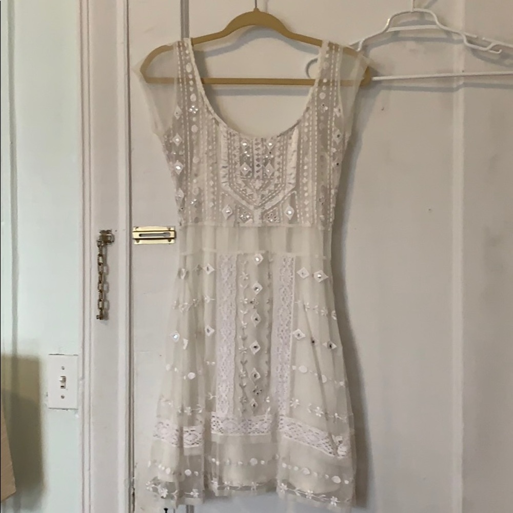 NWT French Connection white tulle dress sz2